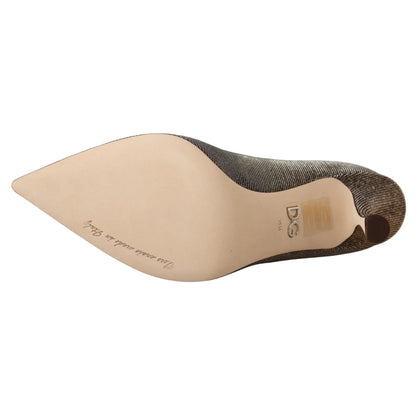 Gorgeous Dolce Gabbana Gold Silver Dress Perfection Shoes &