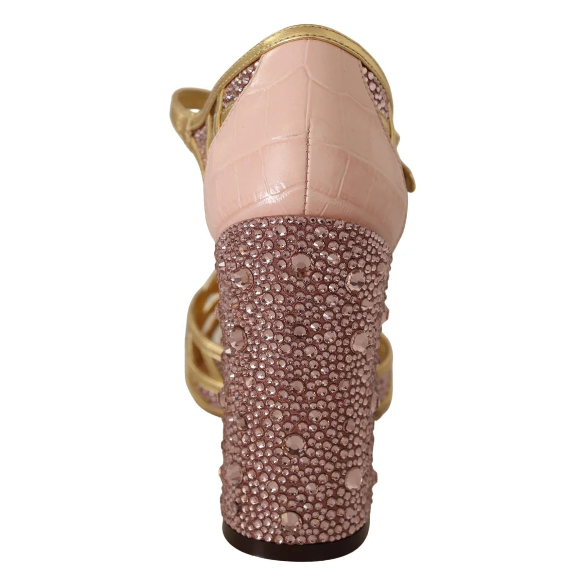 Gorgeous Dolce Gabbana Pink Leather Pumps Crystals Italian Sole &