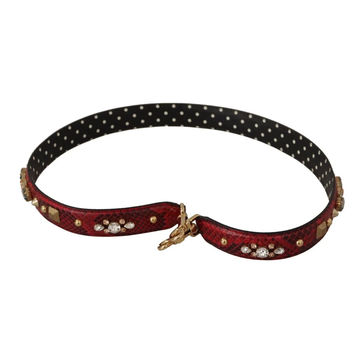 Gorgeous Dolce Gabbana Red Python Leather Bag Strap &