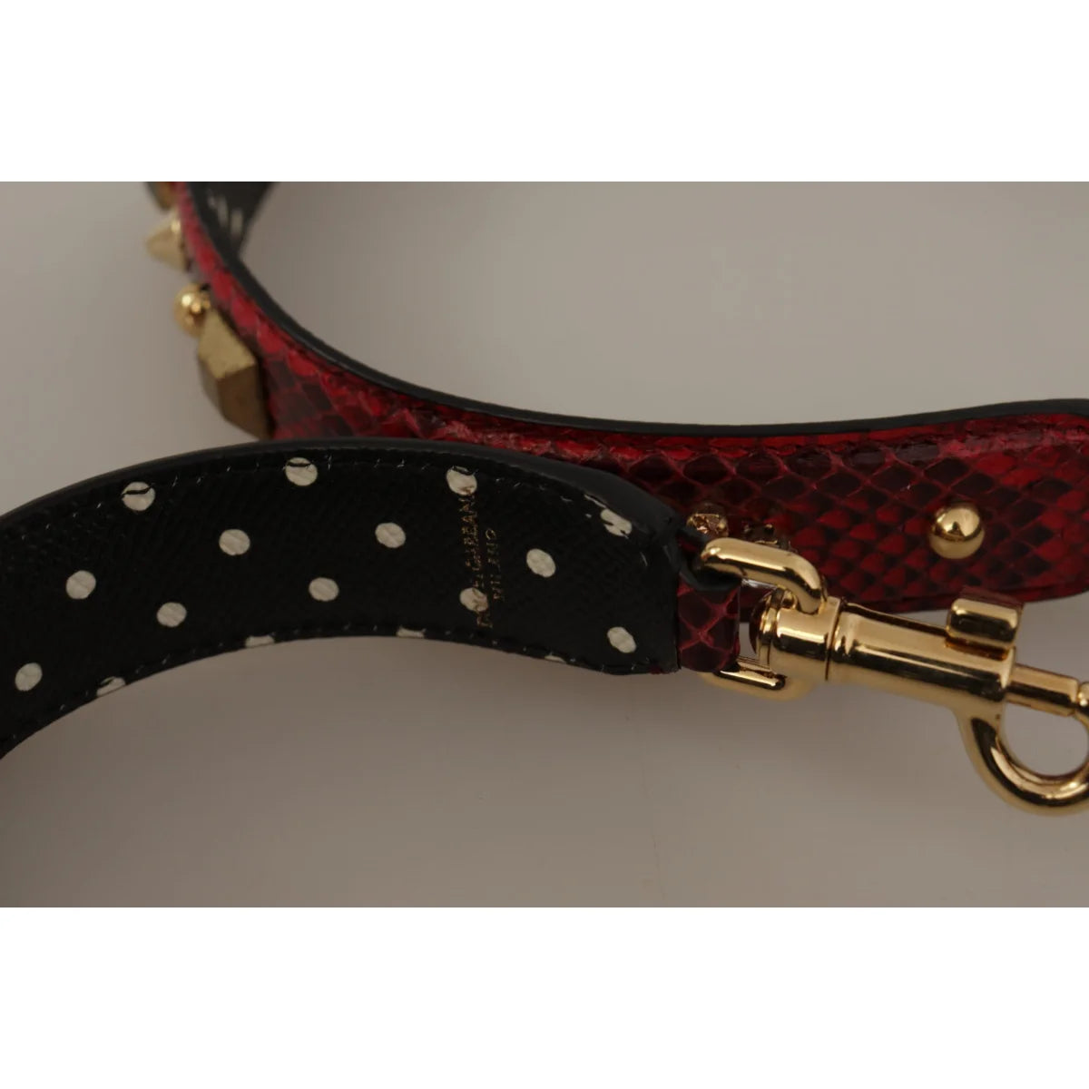 Gorgeous Dolce Gabbana Red Python Leather Bag Strap &