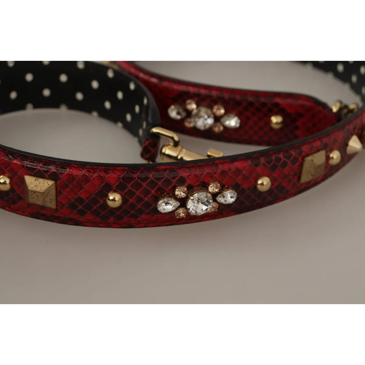 Gorgeous Dolce Gabbana Red Python Leather Bag Strap &