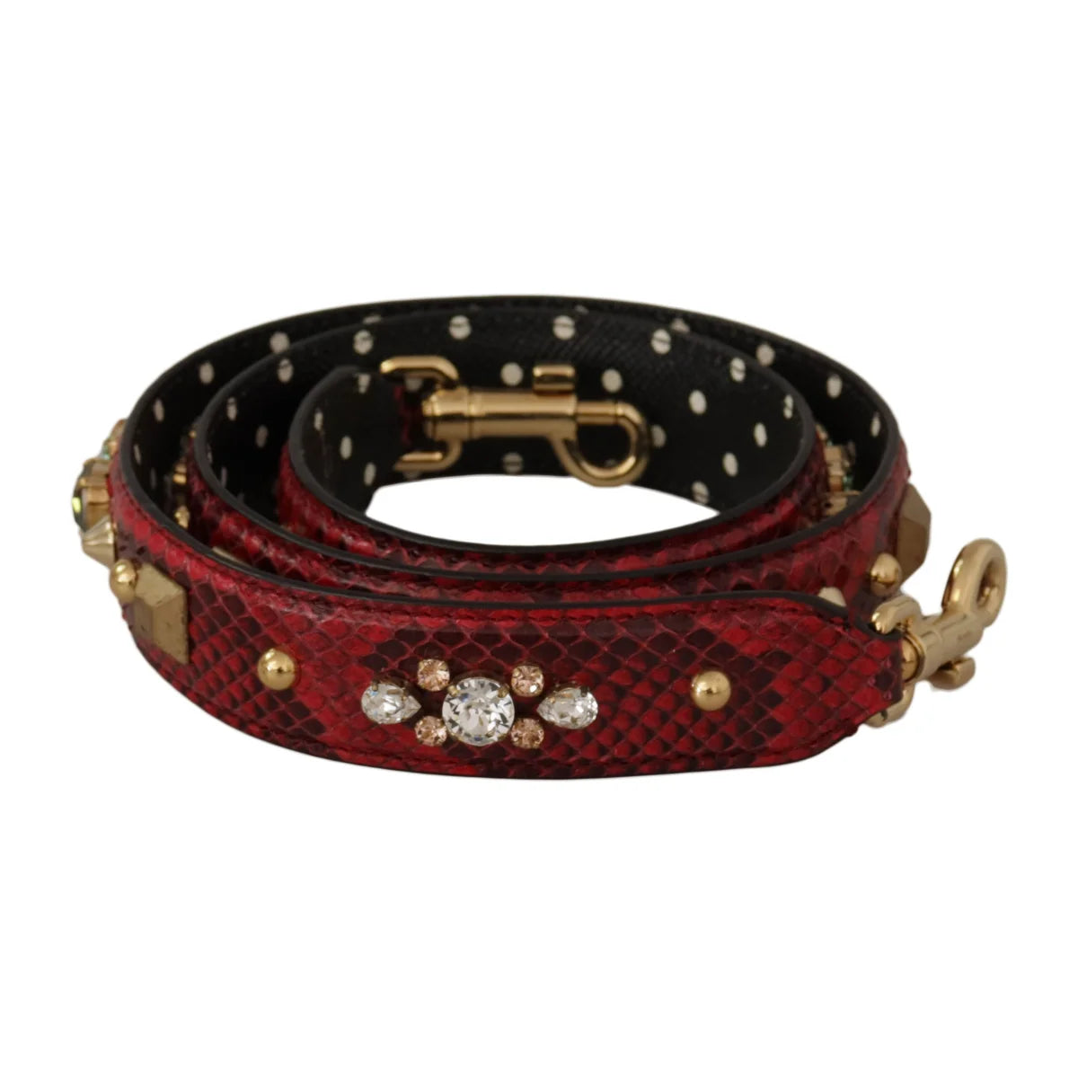 Gorgeous Dolce Gabbana Red Python Leather Bag Strap &