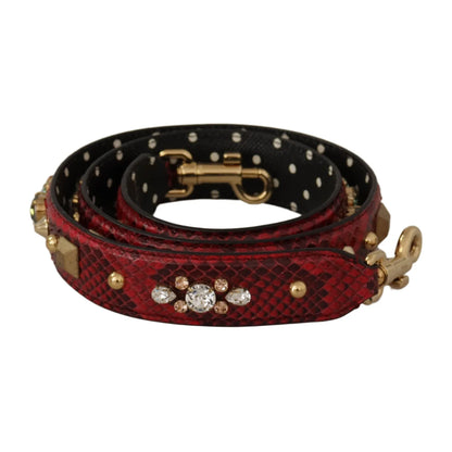 Gorgeous Dolce Gabbana Red Python Leather Bag Strap &
