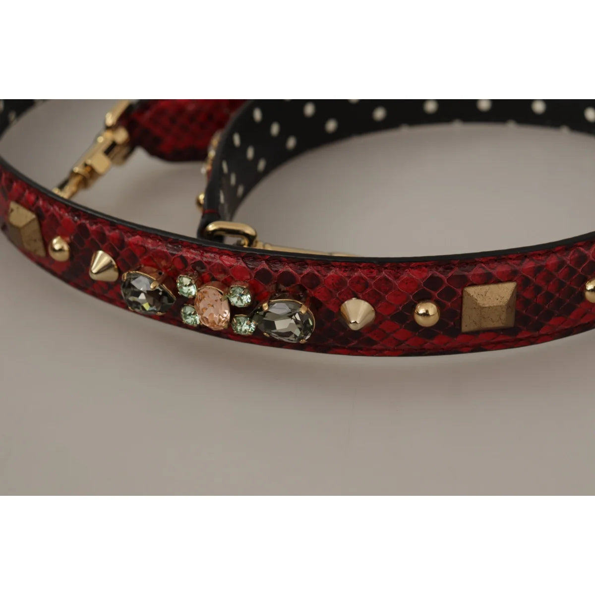 Gorgeous Dolce Gabbana Red Python Leather Bag Strap &