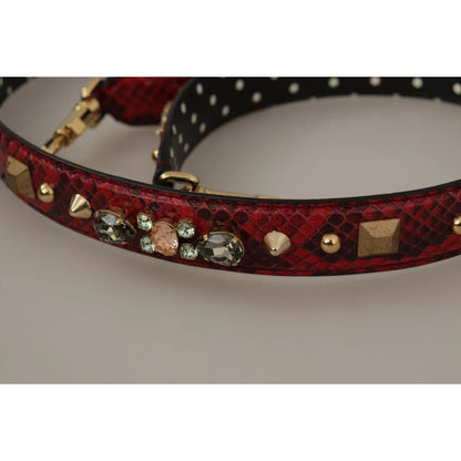 Gorgeous Dolce Gabbana Red Python Leather Bag Strap &