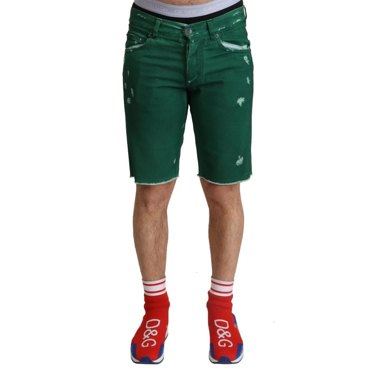 Gorgeous Gabbana Denim Bermuda Shorts With Button Closure Dolce &