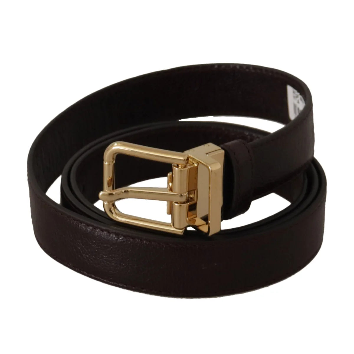 Gorgeous Gabbana Leather Belt in Brown with Metal Buckle Dolce &