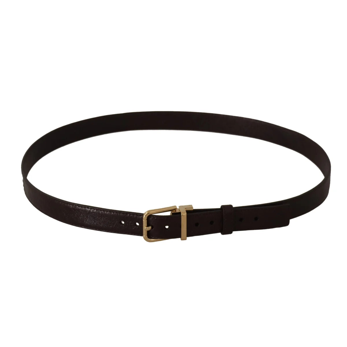Gorgeous Gabbana Leather Belt in Brown with Metal Buckle Dolce &