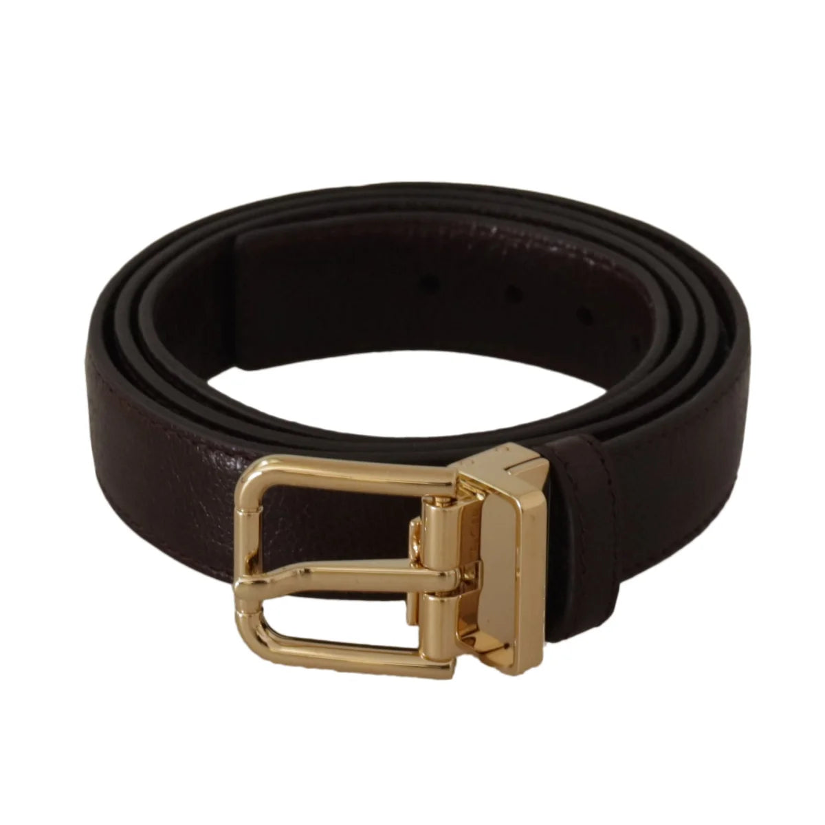 Gorgeous Gabbana Leather Belt in Brown with Metal Buckle Dolce &
