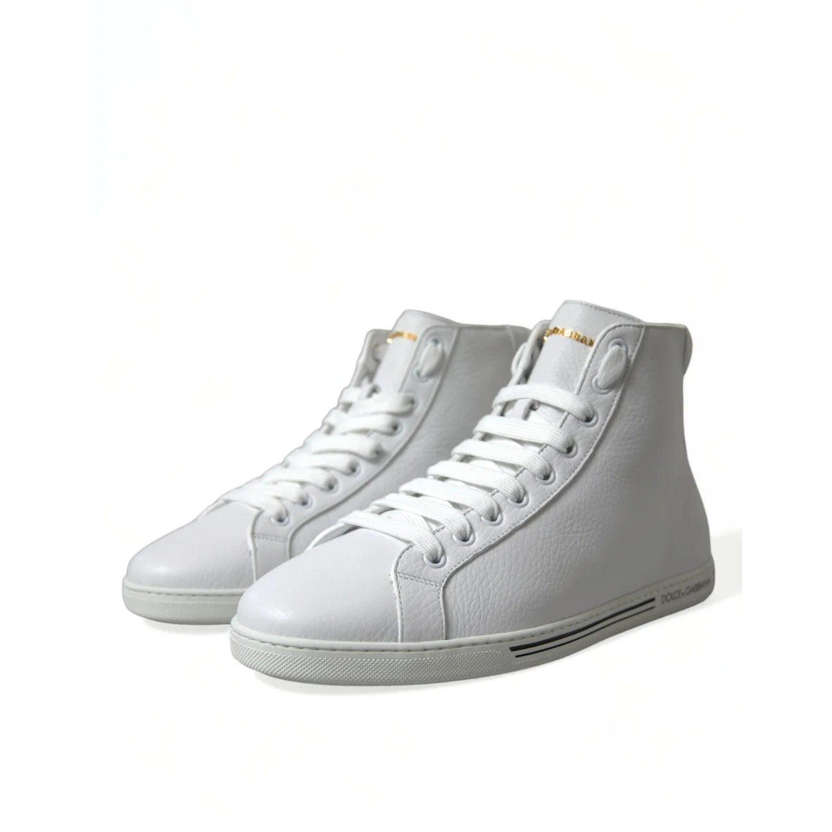 Gorgeous Gabbana Saint Tropez Leather High Lace Up Sneakers Dolce &