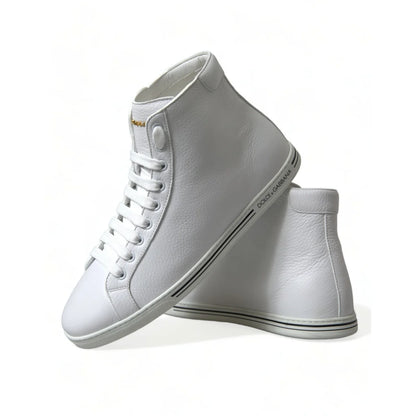 Gorgeous Gabbana Saint Tropez Leather High Lace Up Sneakers Dolce &