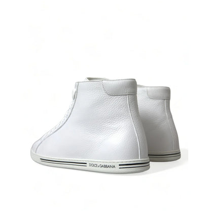 Gorgeous Gabbana Saint Tropez Leather High Lace Up Sneakers Dolce &