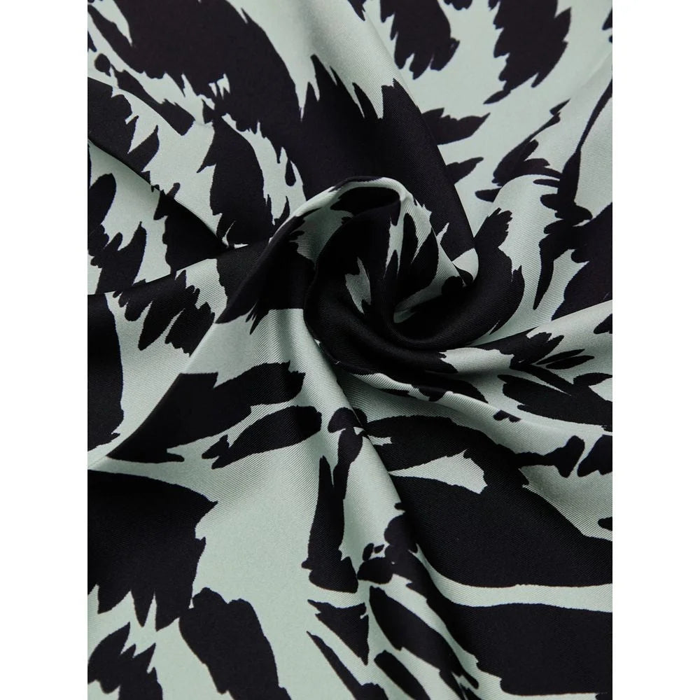 Gray Silk Pocket Square with Tom Ford Print and Bold Logo Detailing