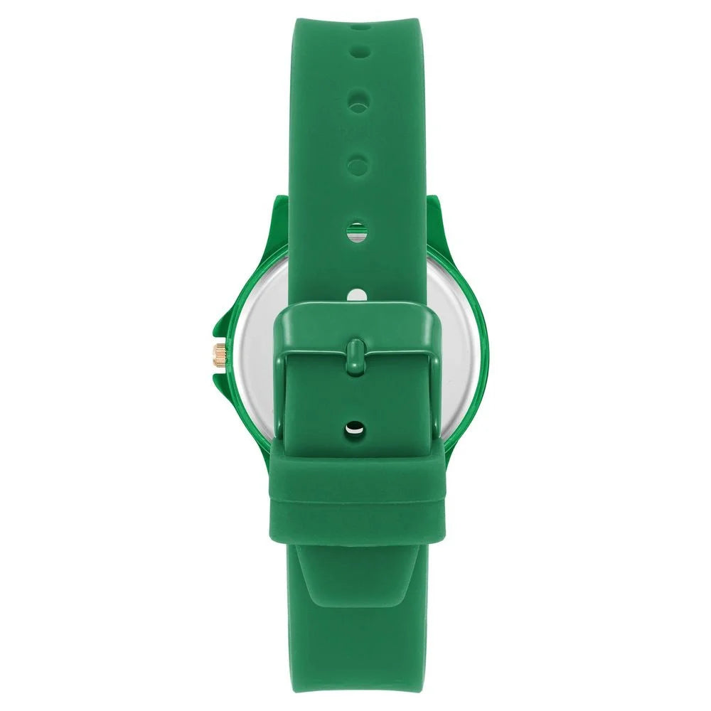 Green Quartz Analog Watch with Silicone Strap for Stylish Clothing Juicy Couture