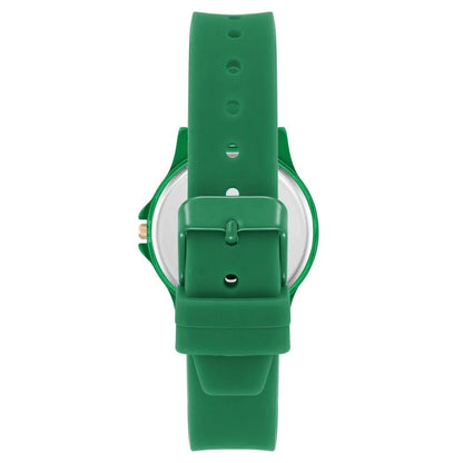 Green Quartz Analog Watch with Silicone Strap for Stylish Clothing Juicy Couture