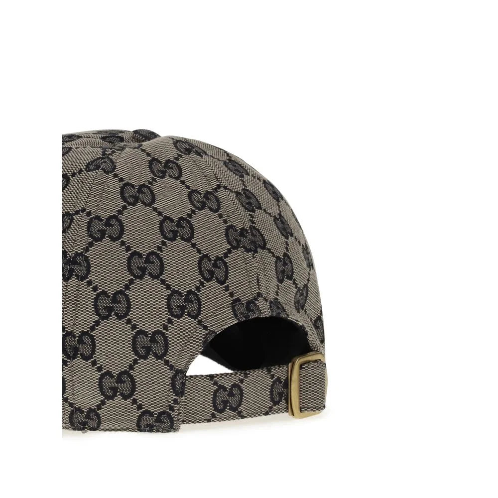 Gucci Baseball Hat with Iconic GG Supreme Print and Webbing Bands
