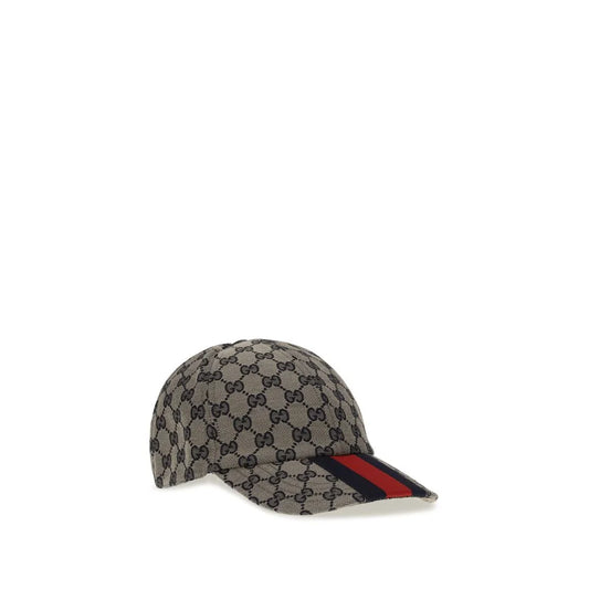 Gucci Baseball Hat with Iconic GG Supreme Print and Webbing Bands