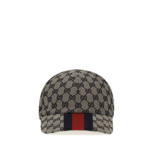 Gucci Baseball Hat with Iconic GG Supreme Print and Webbing Bands