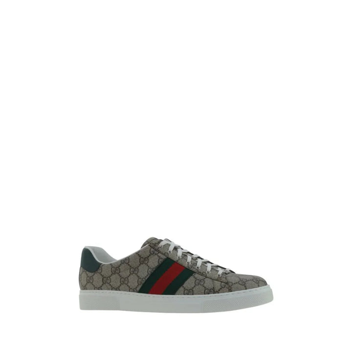 Gucci Beige Cotton Low Top Sneakers
