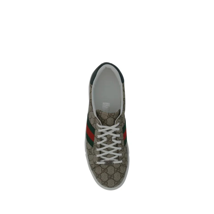 Gucci Beige Cotton Low Top Sneakers