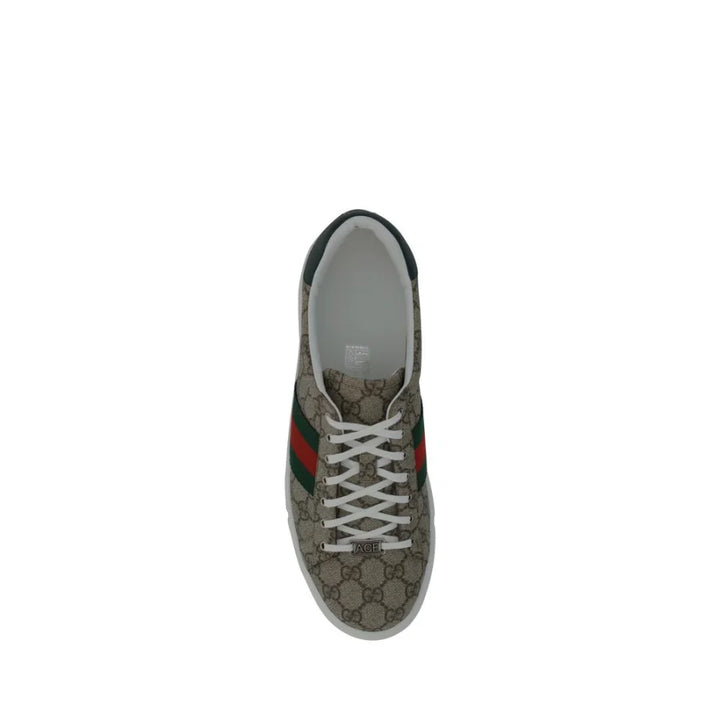 Gucci Beige Cotton Low Top Sneakers