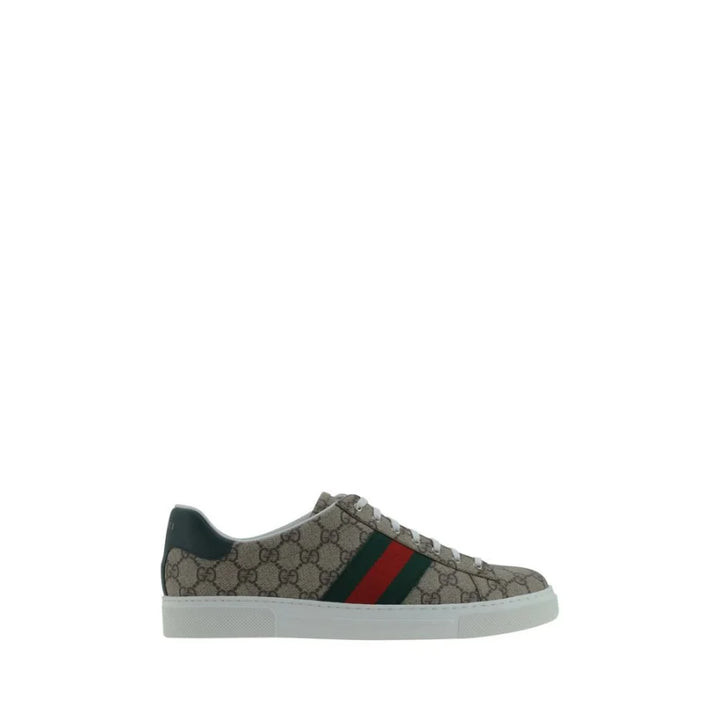 Gucci Beige Cotton Low Top Sneakers