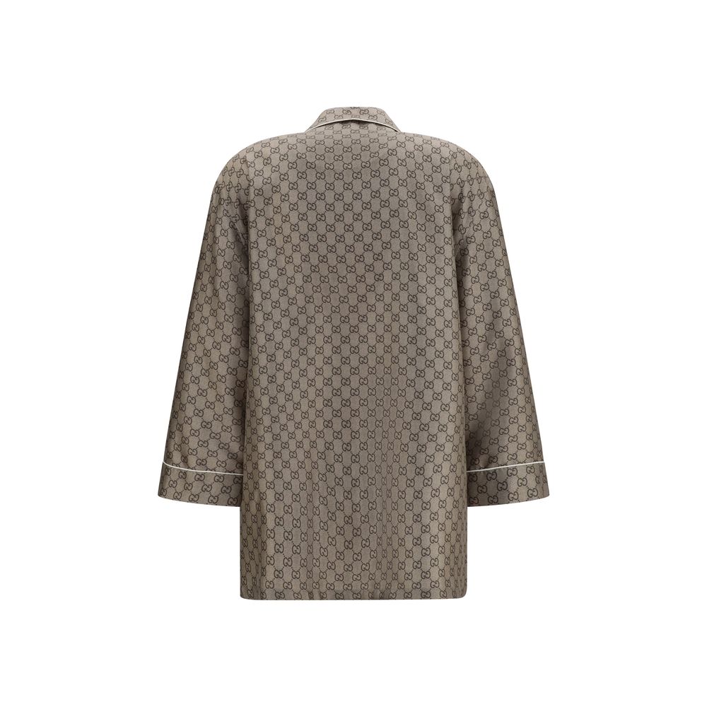 Gucci Shirts - Beige Silk Dress Shirt
