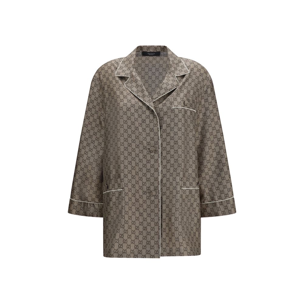Gucci Shirts - Beige Silk Dress Shirt