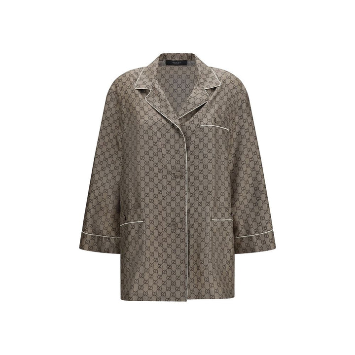 Gucci Shirts - Beige Silk Dress Shirt