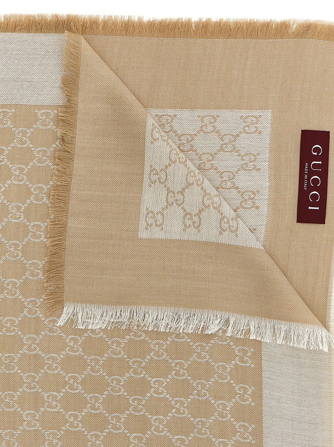 Gucci Beige Silk Scarf