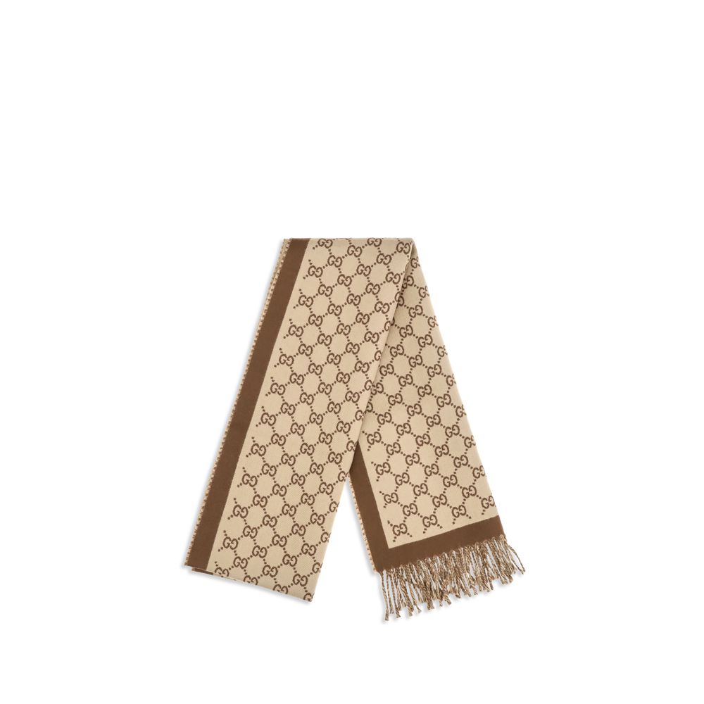 Gucci Beige Wool Oves Aries Scarf