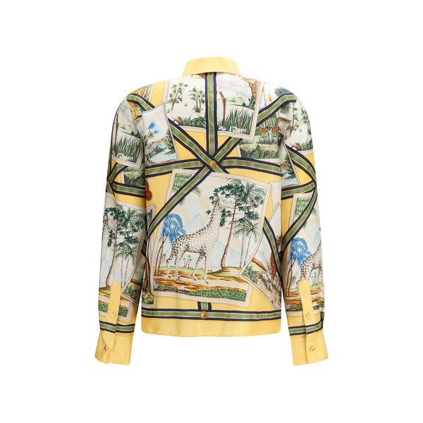 Gucci Shirts - Bicolor Silk Pattern Shirt