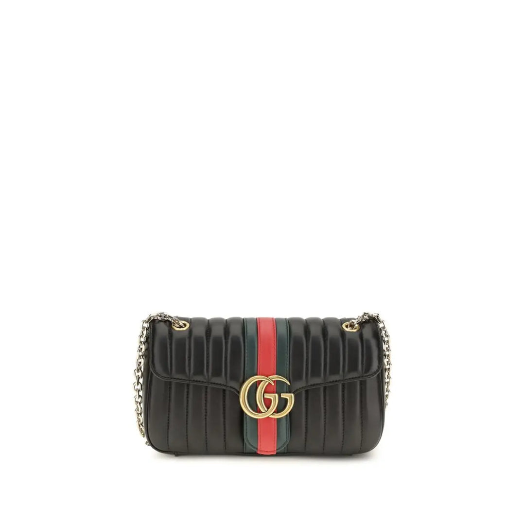 Gucci Black Calf Leather Bos Taurus Shoulder Bag