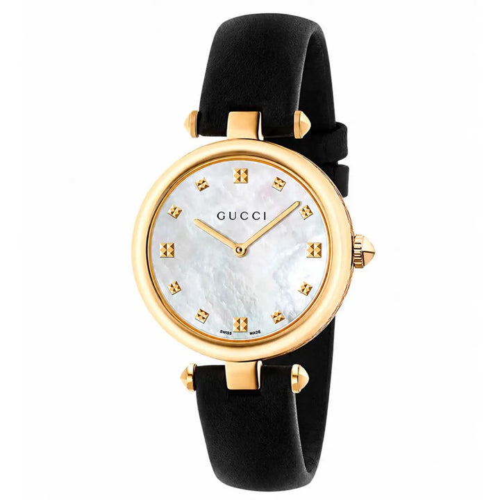 Gucci Black Leather Dress Watch