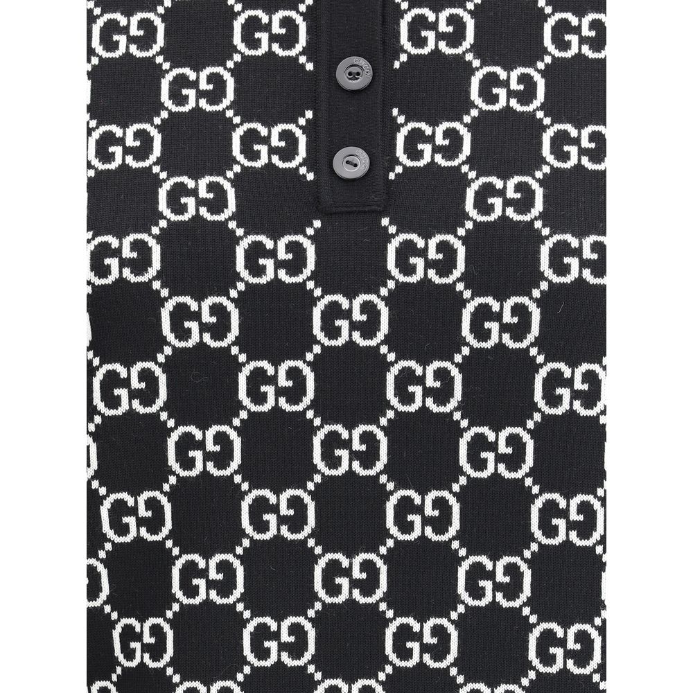 Gucci Polos - Black Wool Oves Aries Dress Shirt
