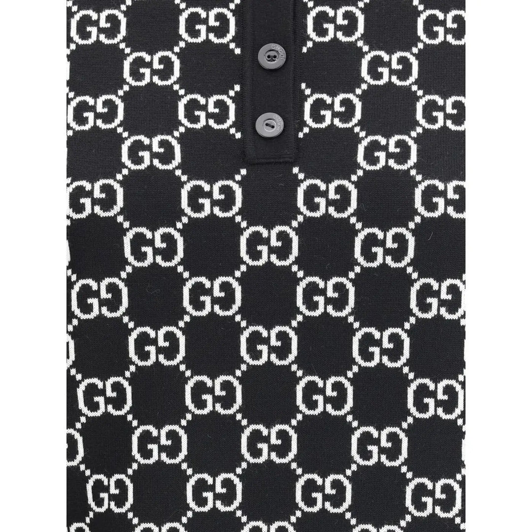 Gucci Black Wool Oves Aries Dress Shirt