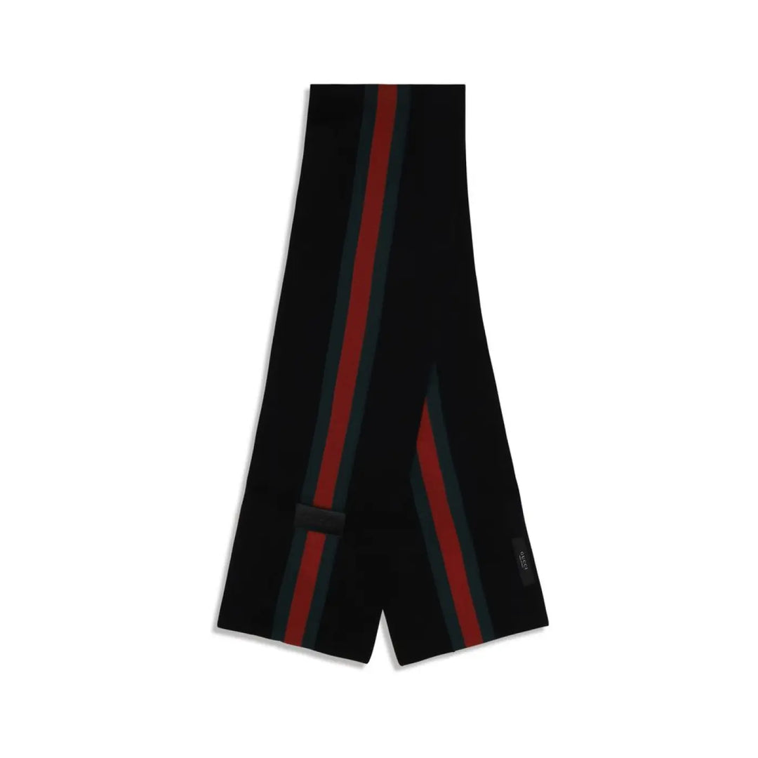 Gucci Black Wool Oves Aries Scarf