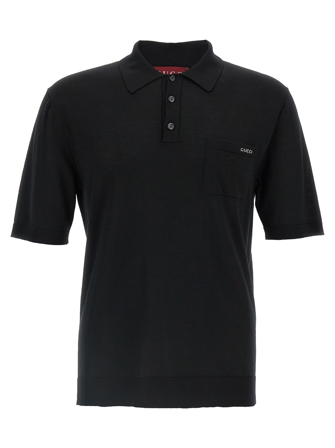 Gucci Black Wool Polo Shirt