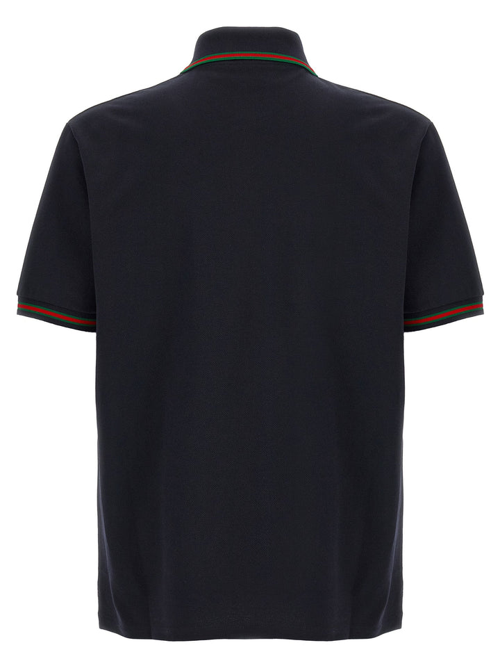 Gucci Blue Cotton Polo Shirt