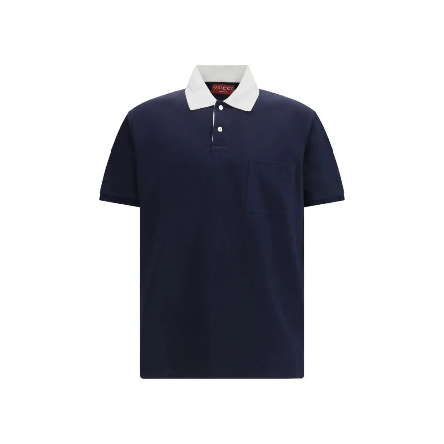 Gucci Blue Cotton Polo Shirt