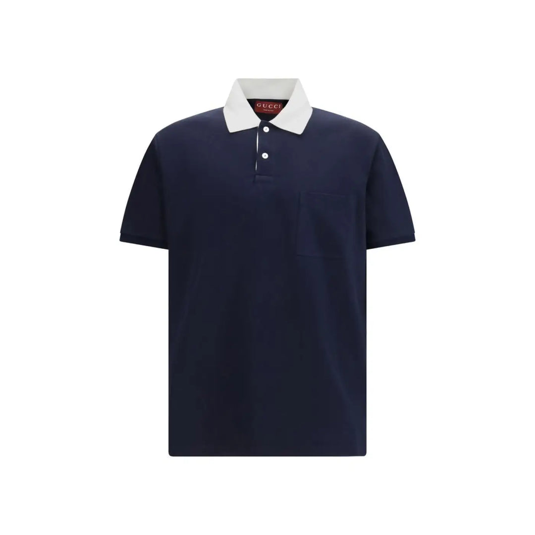 Gucci Blue Cotton Polo Shirt
