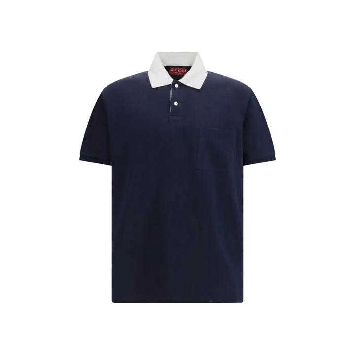 Gucci Blue Cotton Polo Shirt