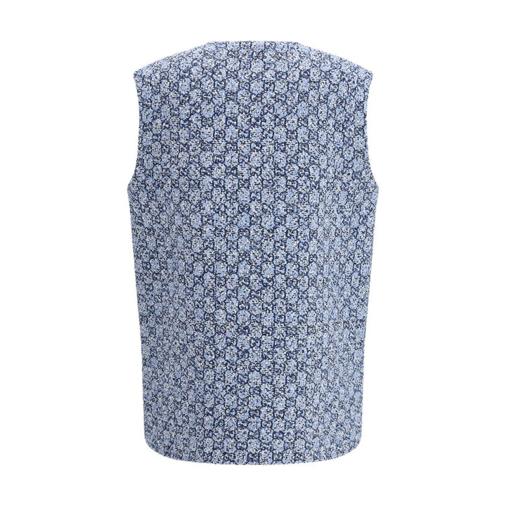 Gucci Vests - Blue Cotton Sleeveless Jacket