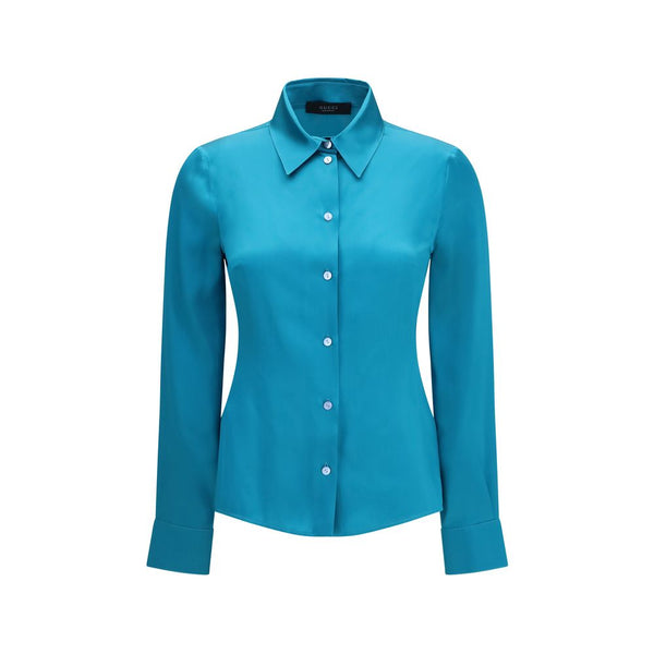 Gucci Shirts - Blue Silk Dress Shirt