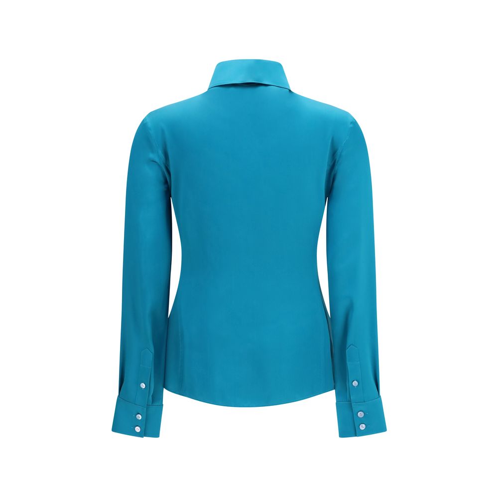 Gucci Shirts - Blue Silk Dress Shirt