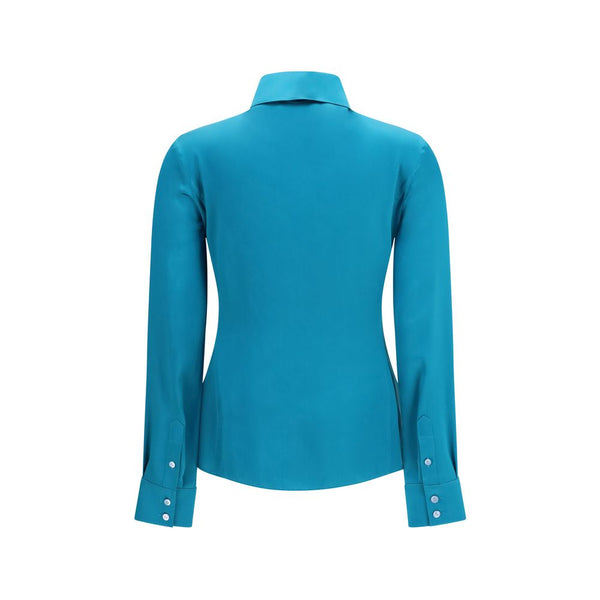 Gucci Shirts - Blue Silk Dress Shirt