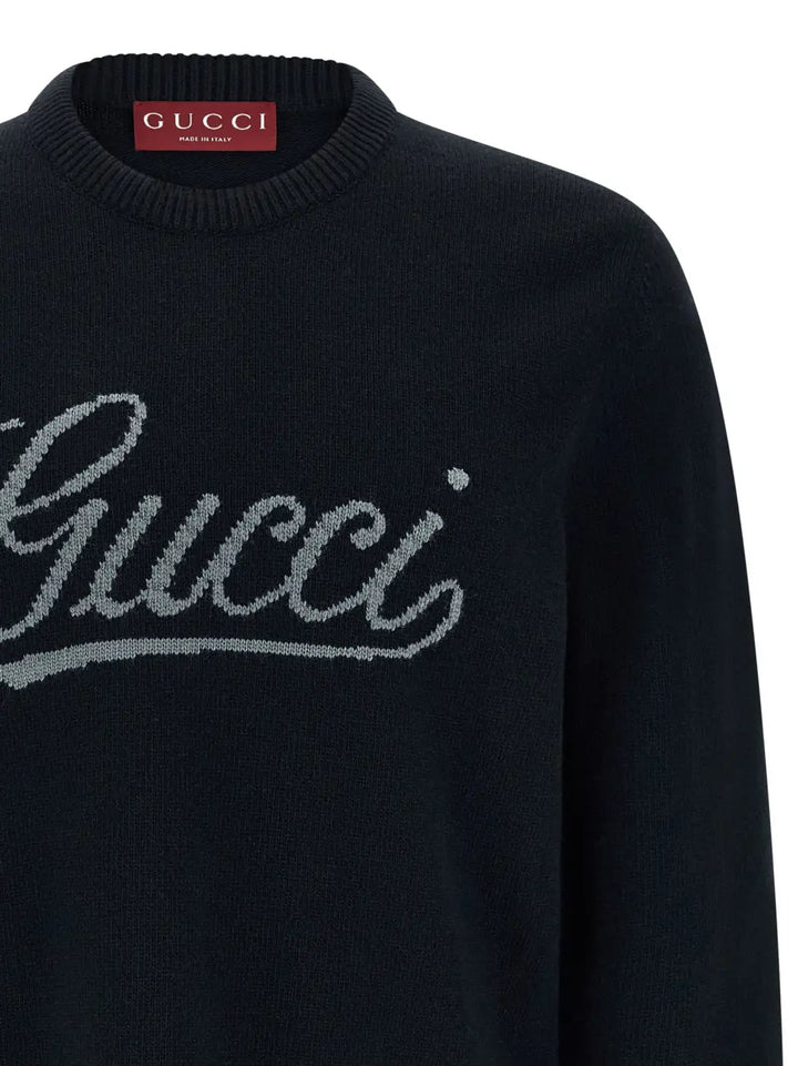 Gucci Blue Wool Cardigan