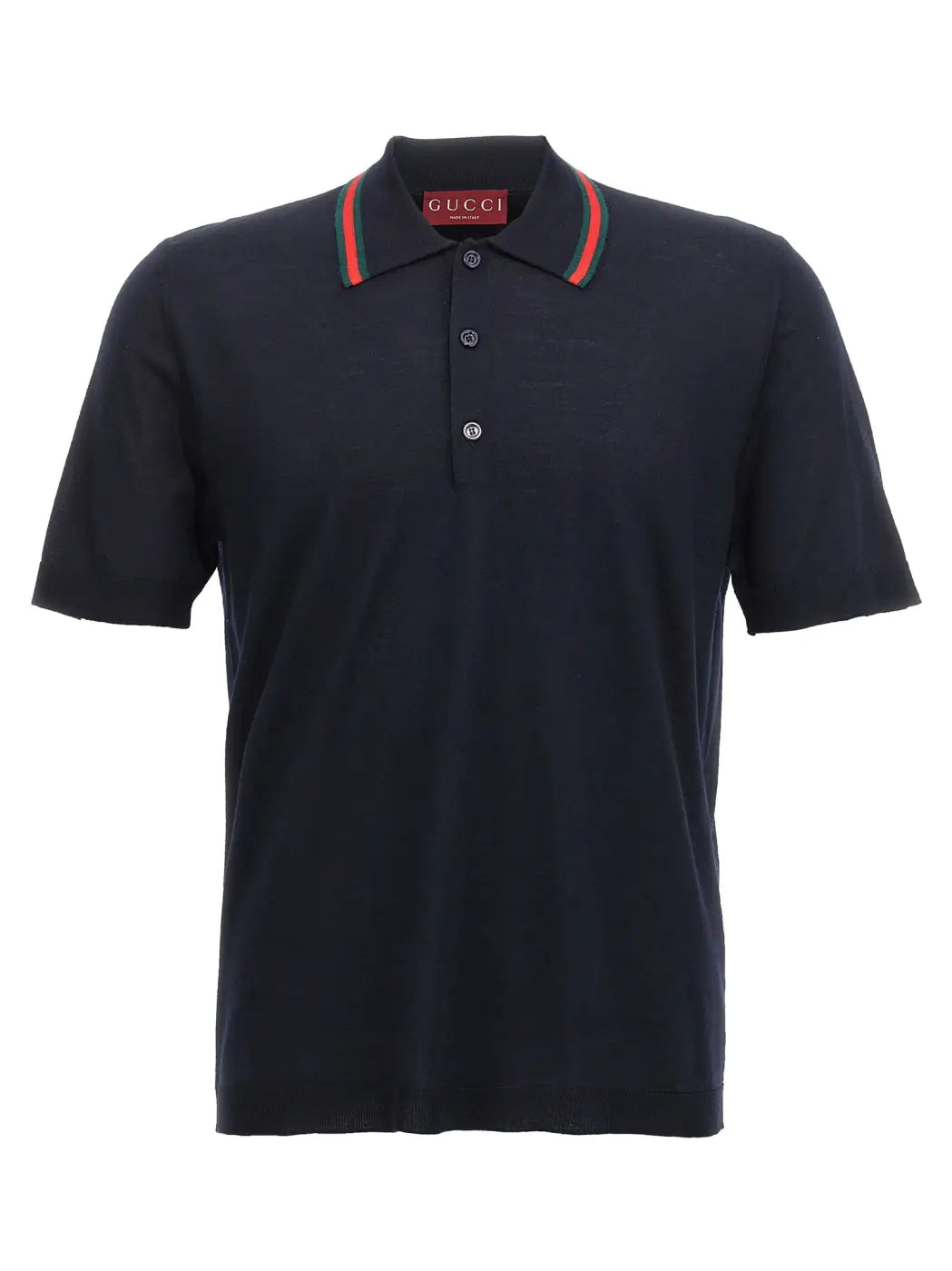 Gucci Blue Wool Polo Shirt
