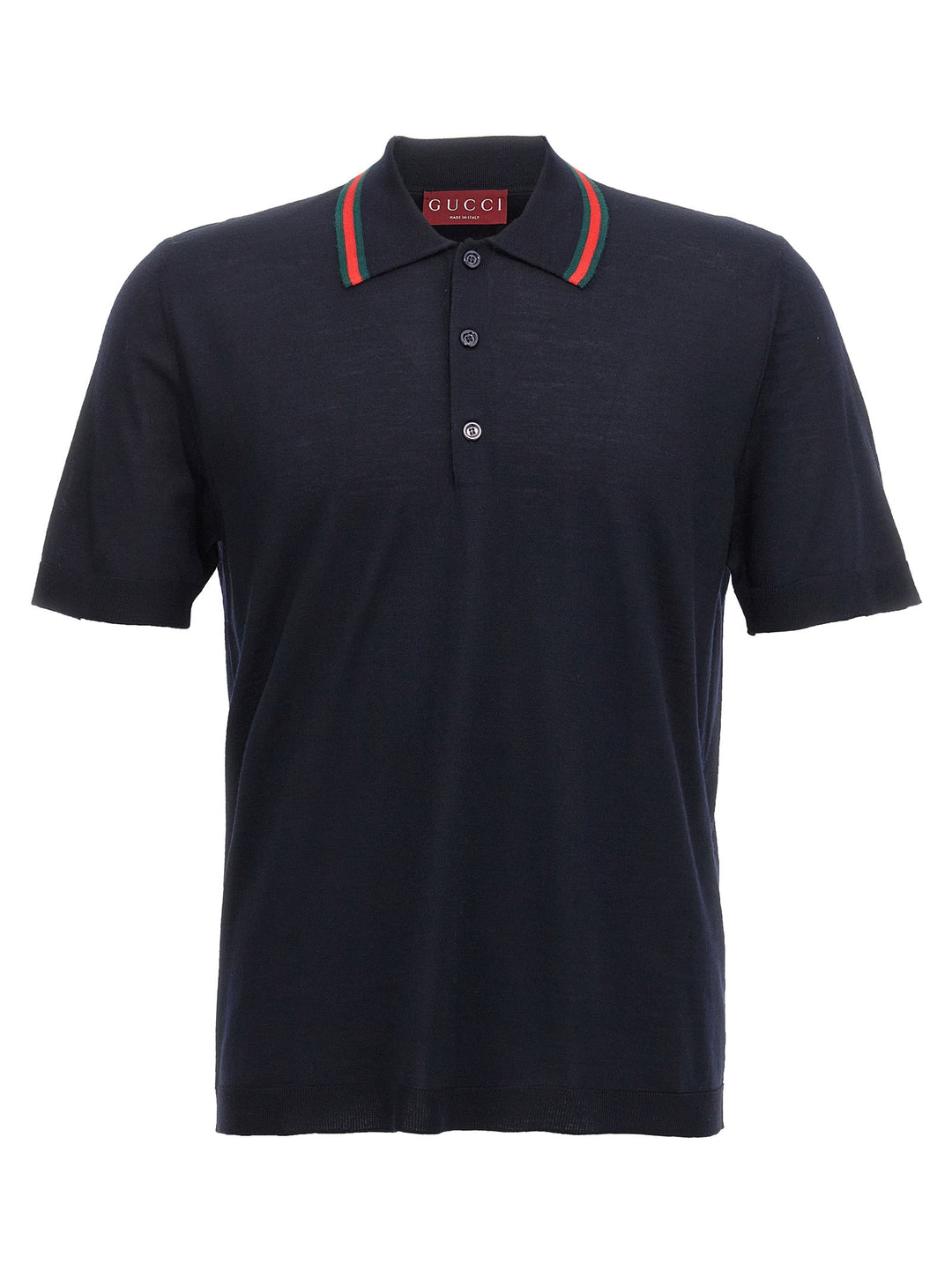 Gucci Blue Wool Polo Shirt