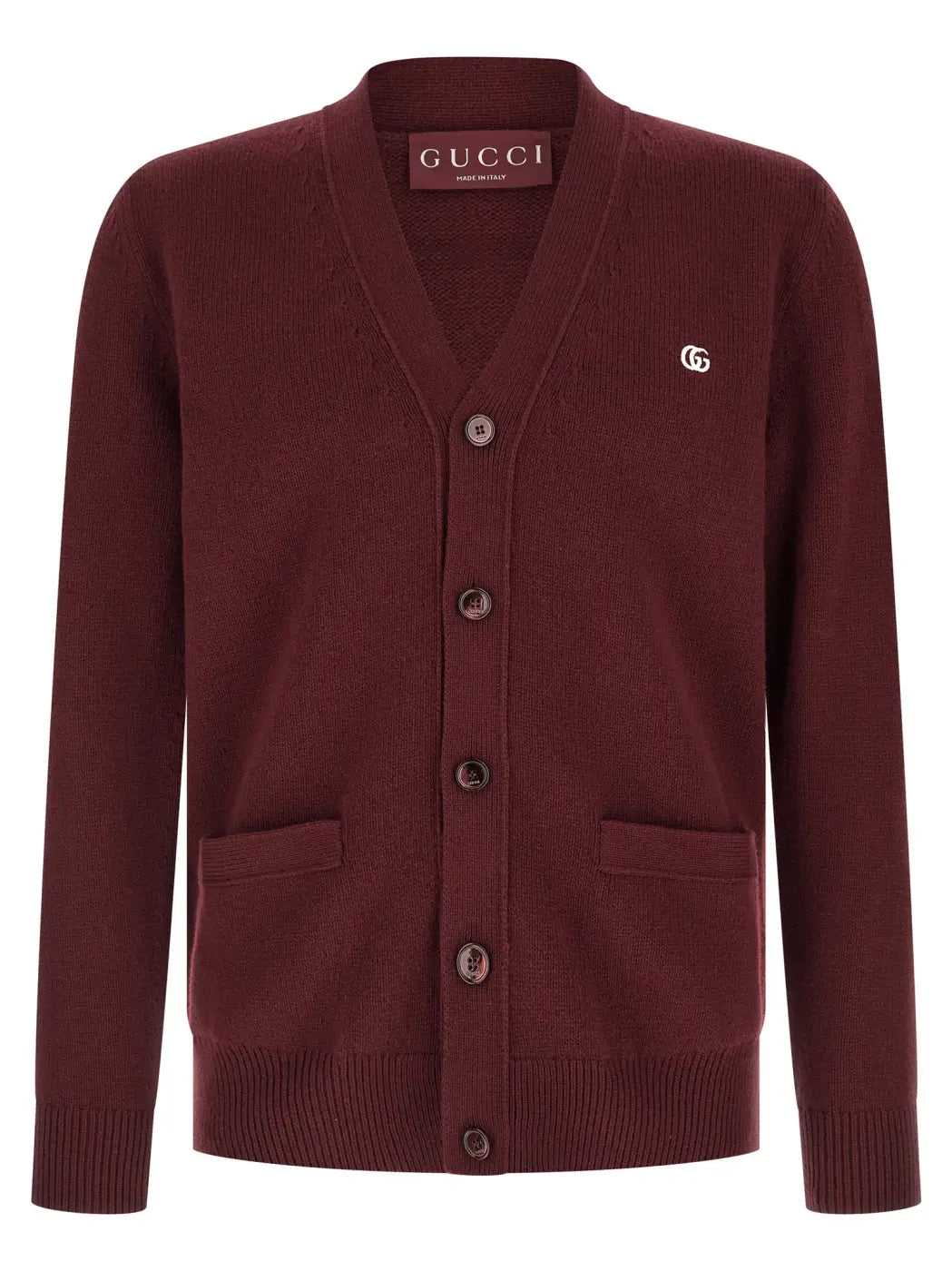 Gucci Bordeaux Cashmere Cardigan